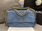 Chanel 19 Demin Bag 30cm Blue - 3