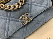 Chanel 19 Demin Bag 30cm Blue - 2