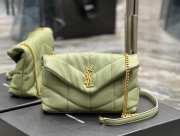 YSL Loulou Puffer Bag Green 23CM - 1