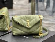 YSL Loulou Puffer Bag Green 23CM - 2