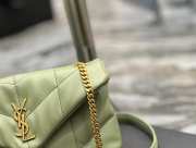 YSL Loulou Puffer Bag Green 23CM - 3