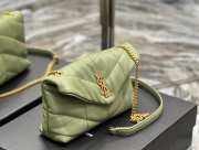 YSL Loulou Puffer Bag Green 23CM - 4