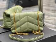 YSL Loulou Puffer Bag Green 23CM - 5