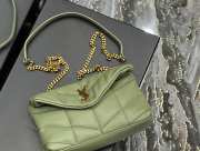 YSL Loulou Puffer Bag Green 23CM - 6