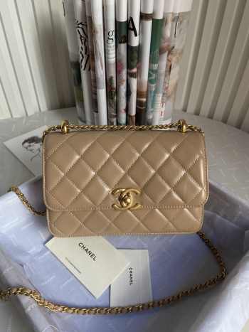 Chanel WOC Shoulder Bag Beige 22cm