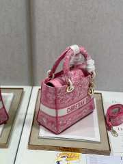 Dior Medium Lady D-Lite Bag Rose Pink 24cm - 2