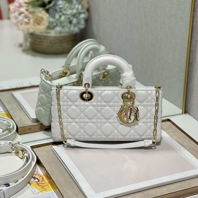 Dior Lady D-Joy White Bag 26CM - 1