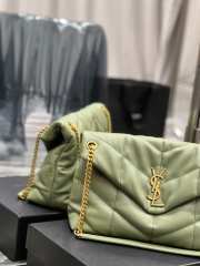 YSL Loulou Puffer Bag Green 35cm  - 4