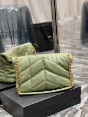 YSL Loulou Puffer Bag Green 35cm  - 3