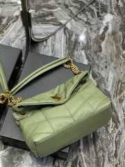 YSL Loulou Puffer Bag Green 35cm  - 2