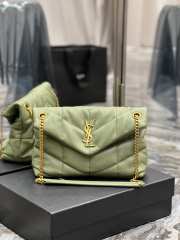 YSL Loulou Puffer Bag Green 29cm - 1