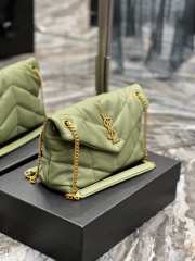 YSL Loulou Puffer Bag Green 29cm - 5