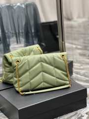 YSL Loulou Puffer Bag Green 29cm - 4