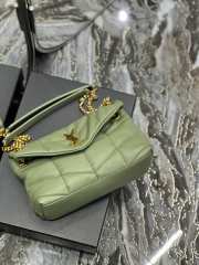 YSL Loulou Puffer Bag Green 29cm - 2