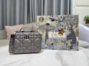 Dior Caro Box Bag with Chain Grey 18cm - 1