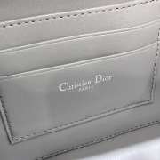 Dior Caro Box Bag with Chain Grey 18cm - 3