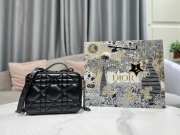 Dior Caro Box Bag with Chain Black 18cm - 1