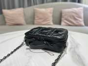 Dior Caro Box Bag with Chain Black 18cm - 3