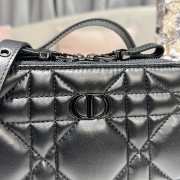 Dior Caro Box Bag with Chain Black 18cm - 6