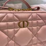 Dior Caro Box Bag with Chain Pink 18cm - 3