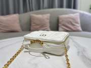 Dior Caro Box Bag with Chain White 18cm - 6