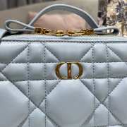 Dior Caro Box Bag with Chain Blue 18cm - 2