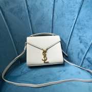 YSL Cassandra Mini Top Handle Bag White 20cm - 1