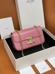 Celine Triomphe Shoulder Bag 197993 Pink 20cm - 1