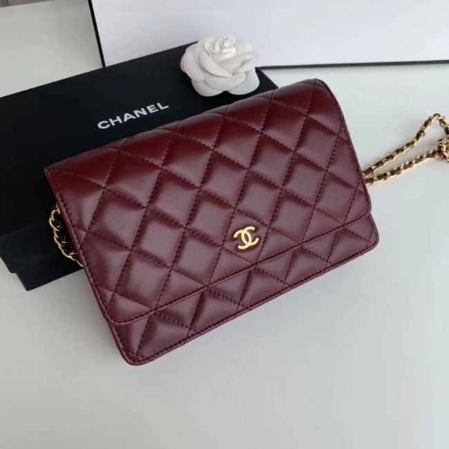 Chanel WOC Bag Wine Red 19cm - 1