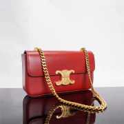 Celine Triomphe Shoulder Bag 197993 Red 20cm - 1