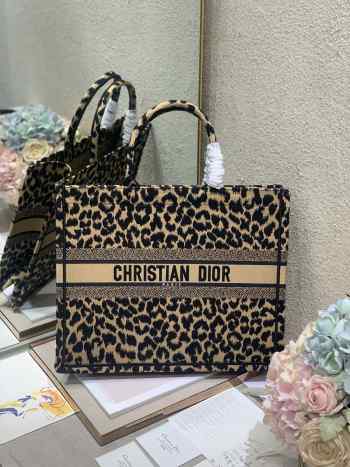 Dior Leopard Book Tote 41.5cm