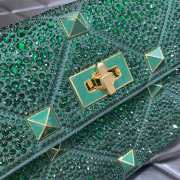 Valentino Garavani Roman Stud Bag Green 25CM - 5