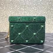 Valentino Garavani Roman Stud Bag Green 25CM - 3