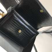 YSL Sunset Crocodile Black Bag with Gold Hardware 22cm - 5