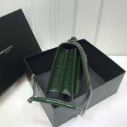 YSL Sunset Crocodile Green Bag with Silver Hardware 22cm - 4