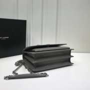 YSL Sunset Crocodile Grey Bag with Silver Hardware 22cm - 5