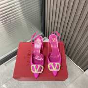 Valentino Satin Slingback Pumps Rose-Pink 8cm - 2