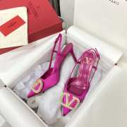 Valentino Satin Slingback Pumps Rose-Pink 8cm - 4