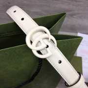 Gucci Marmont Thin Belt White 2cm - 6