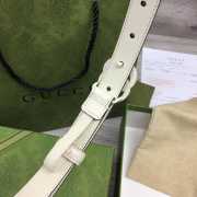 Gucci Marmont Thin Belt White 2cm - 3