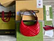 Gucci GG Marmont Half-moon-shaped Mini Bag Red - 6