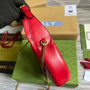 Gucci GG Marmont Half-moon-shaped Mini Bag Red - 5