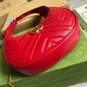 Gucci GG Marmont Half-moon-shaped Mini Bag Red - 4