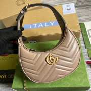 Gucci GG Marmont Half-moon-shaped Mini Bag Beige - 2