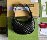 Gucci GG Marmont Half-moon-shaped Mini Bag Black - 6