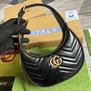 Gucci GG Marmont Half-moon-shaped Mini Bag Black - 3