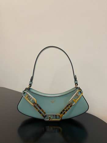 Fendi O'Lock Swing Shoulder Bag Blue 32cm 02