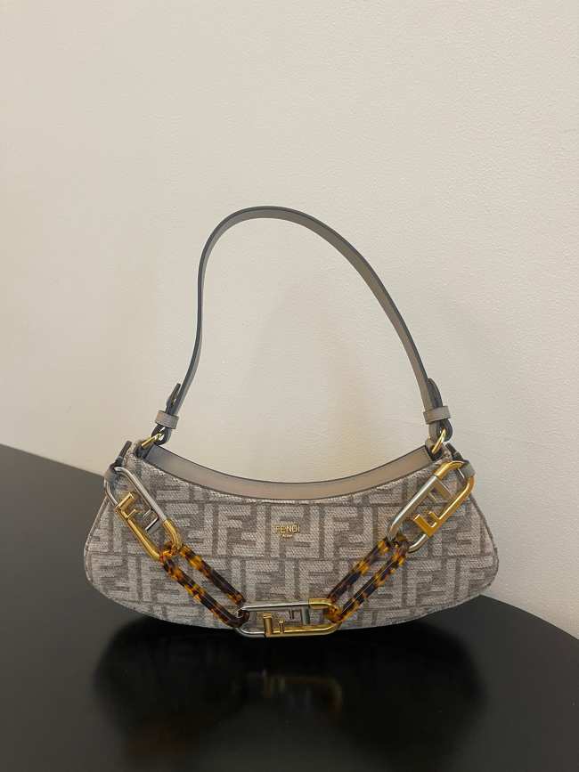 Fendi O'Lock Swing Shoulder Bag Light Beige 32cm 02 - 1