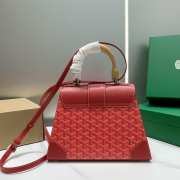 Goyard Saigon PM Handbag Red 28cm - 4