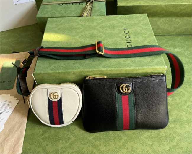 Gucci Ophidia Utility Belt Bag Black and White - 1